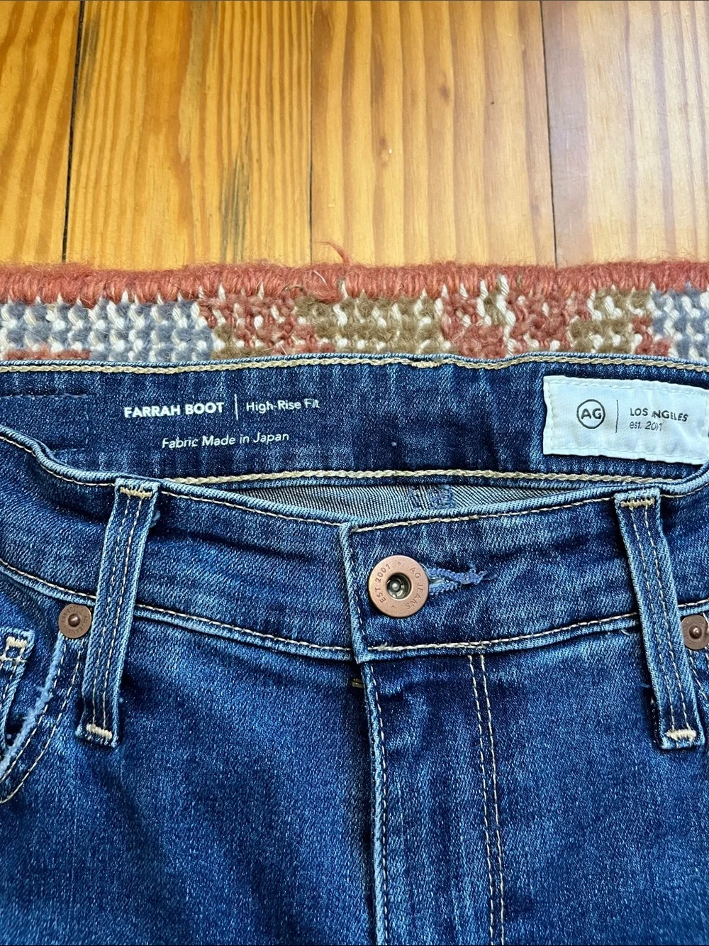 AG Adriano Goldschmied Farrah Bootcut Jeans 31x32 High Rise Stretch Denim EUC